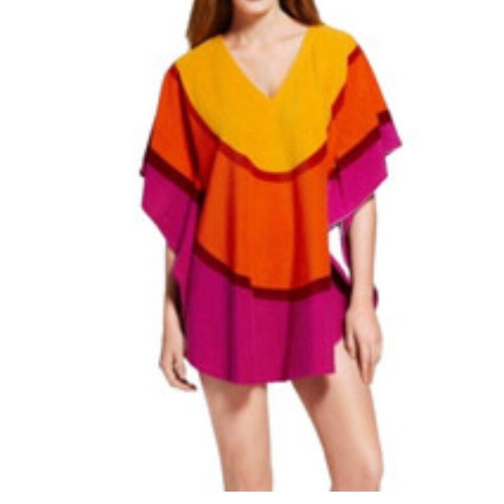Marimekko Target Melooni Small Med Beach Coverup Terry Cloth Orange Pink Yellow